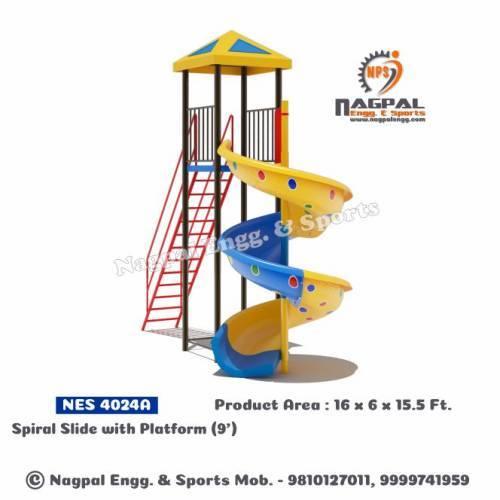Spiral Playground Slide With Platform Manufacturers In Jagatsinghpur