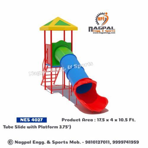 Tube Playground Slide With Platform Manufacturers In Jagatsinghpur